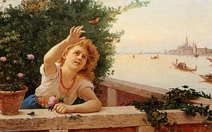 A Venetian Balcony — Antonio Ermolao Paoletti
