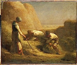 Die Strohhacker — Jean-françois Millet