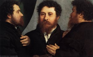 Retrato De Un Orfebre En Tres Posiciones — Lorenzo Lotto
