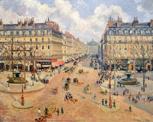 Avenida De La Ópera, Luz Matutina — Camille Pissarro