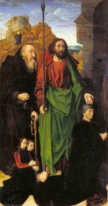 Sts Anthony And Thomas With Tommaso Portinari — Hugo Van Der Goes