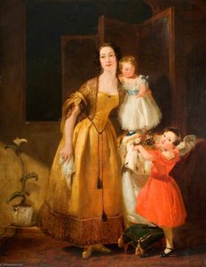Mrs John Prescott Knight And Her Children — John Prescott Knight