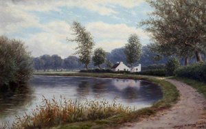 View Of Molly Ward's Cottage, River Lagan — Harry R Douglas