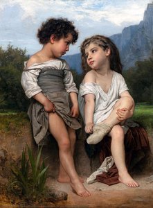 At The Edge Of The Brook — William-adolphe Bouguereau
