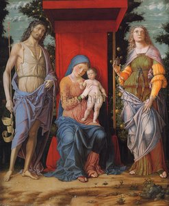 La Virgen Y El Niño Con La Magdalena Y San Juan Bautista — Andrea Mantegna