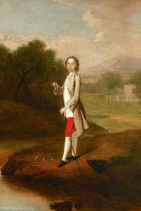 Portrait Of An Unknown Boy Fishing, Possibly Christopher Lethieullier (wrongly Called 'william Wallace Lethieullier') — Arthur William Devis