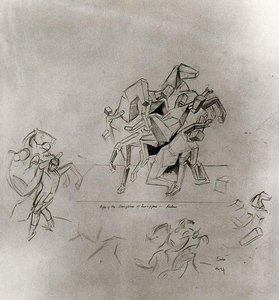 Compositional Study Of Rubens's ''rape Of The Daughters Of Leucippus'' — Thomas Hart Benton