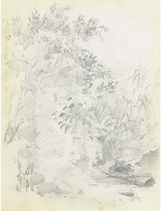 A Path Through A Wooded Mountainous Landscape With Palm Fronds To The Right — Camille Pissarro