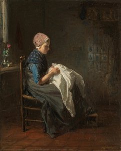 "the Little Seamstress", Jozef Israëls, 1850 - 1888 — Jožef Israëls