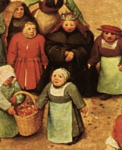 Vaikų Žaidimai (detalė) (19) — Pieteris Bruegelis Vyresnis