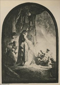 The Resurrection Of Lazurus, A Large Print — Rembrandt Van Rijn