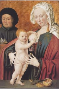 Maria Lactans With Praying Founder Figure — Joos Van Cleve