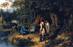 A Caughnawage Indian Encampment
