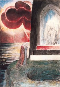 Dante E Virgilio Dinanzi All'angelo Custode Della Porta Del Purgatorio — William Blake