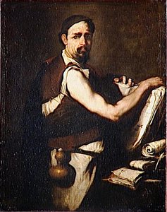 Filósofo Con Una Calabaza Al Cinturón — Luca Giordano