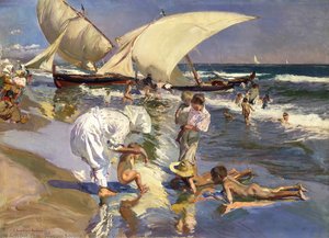 Valencia Beach In The Morning Light — Joaquín Sorolla