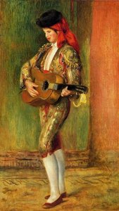Joven Guitarrista De Pie — Pierre-auguste Renoir