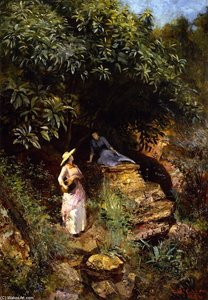 Two Sisters On A Rocky Hillside — Frederick Mccubbin