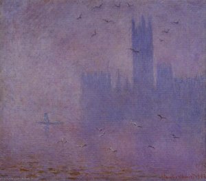Houses Of Parliament, Seagulls 1 — Claude Monet