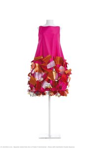 Dress with Synthetic-Suede Squares