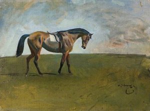 Ein Rennpferd In Einer Landschaft — Sir Alfred James Munnings