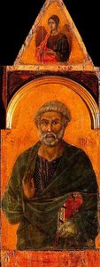 Virgen Con Niño Y Cuatro Santos 1 — Duccio Di Buoninsegna