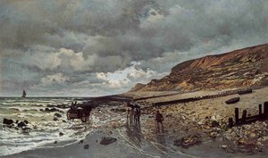 Der Landvorsprung Von Hève Bei Ebbe — Claude Monet