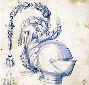 Schizzo Per Un Elmo Visiera — Giuseppe Arcimboldo