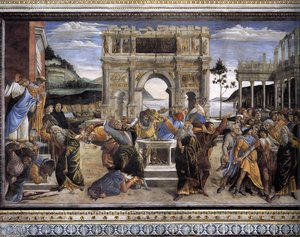 Die Bestrafung Von Korach Und Die Verbrennung Von Mose Und Aaron — Sandro Botticelli