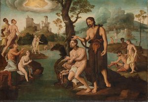 The Baptism Of Christ, Maarten Van Heemskerck (circle Of), C. 1560 - C. 1565 — Maerten Van Heemskerck