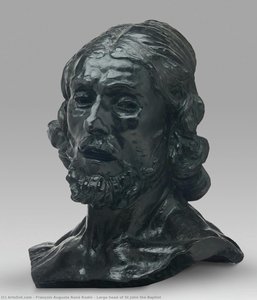 Large Head Of St John The Baptist — Auguste Rodin