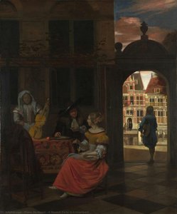A Musical Party In A Courtyard — Питер Де Хух