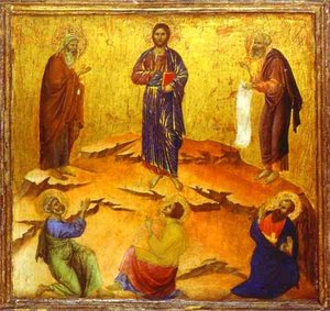 Maestó (back, Predella), La Trasfigurazione Di Cristo — Duccio Di Buoninsegna