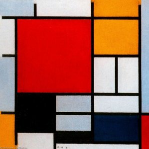 Komposition Med Rød. Gul Og Blå — Piet Mondrian