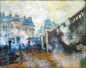 駅（ヨーロッパの橋）1877印象派技術 — クロード・モネ