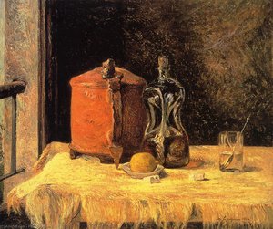 Nature Morte Avec Mig Et Carafe — Eugène Henri Paul Gauguin
