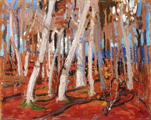 Maple Woods, Bare Trunks — Tom Thomson
