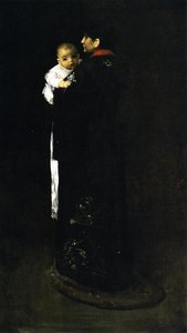 Madre E Bambino (conosciuto Anche Come Il Primo Ritratto, Madre E Figlia, Il Suo Primo Ritratto) — William Merritt Chase