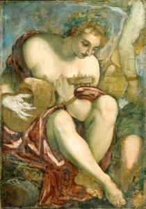 De Muse Met Luit — Tintoretto