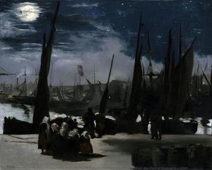 Clair De Lune Sur Le Port De Boulogne (moonlight Over The Port Of Boulogne), 1869 — Édouard Manet