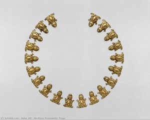 Necklace Ornaments, Frogs — Aztec Empire