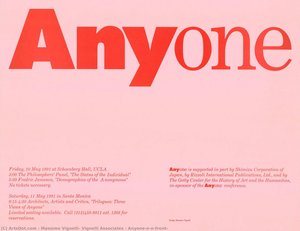 Anyone\n\n[front] — Massimo Vignelli, Vignelli Associates