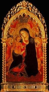 La Vierge De L'humilité Parmi Les Anges — Agnolo Gaddi