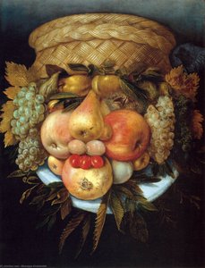 Reversibel Hoved Med Kurv Af Frugt — Giuseppe Arcimboldo