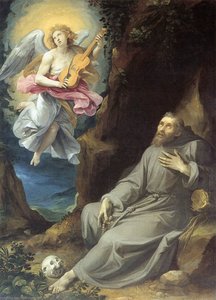 St Francis Consoled By An Angel — 주세페 체사리