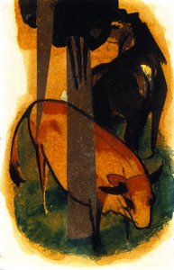 Red And Yellow Cow (also Known As Black Brown Horse And Yellow Cow) — Franz Marc