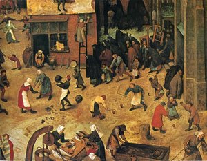 Karia Su Karnavaliu Ir Vakarėlio (detalė) — Pieteris Bruegelis Vyresnis