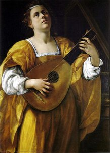St Cecilia Playing A Lute — Artemisia Gentileschi