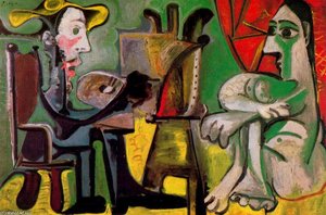 The Painter And His Model 5 — Pablo Picasso
