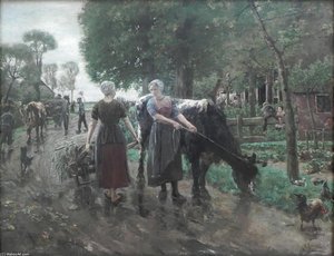 Road In Dutch Village — Max Liebermann